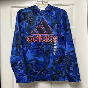 Adidas boys, large color, blue, black and orange